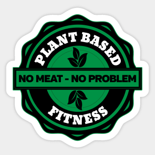 No Meat No Problem Vegan Fitness Sticker